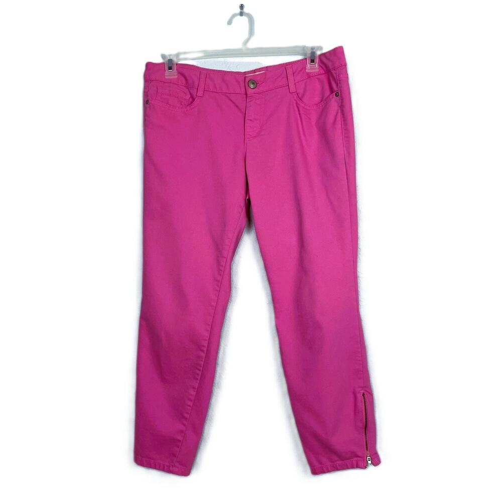 L.E.I. Pink Ashley Low Rise Junios Size 15 5-Pocket Design Ankle Zippers (150)